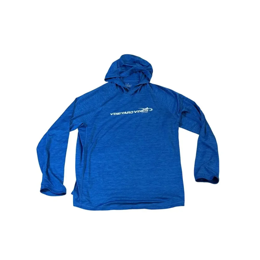 Vineyard Vines Performance Chicago Shirt Men's Large Blue Hoodie Long Sleeve - Picture 6 of 6